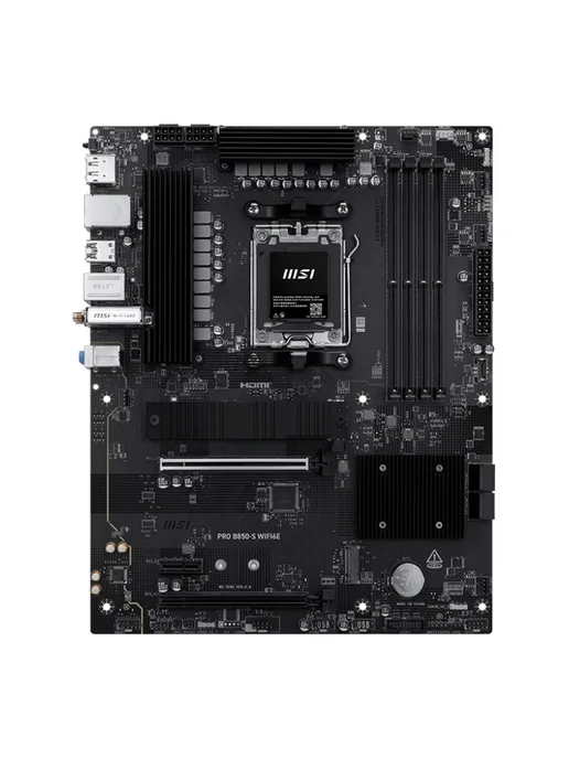 MSI Материнская плата PRO B850-S WIFI6E AM5 AMD B850 ATX RTL, AM5 AMD B850 ATX, фото 2