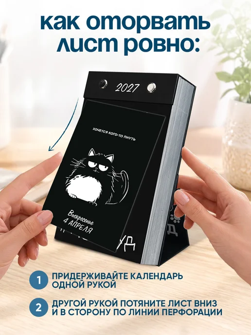 Prof-Press Календарь отрывной мотивационный 2027 настольный, черный, фото 7