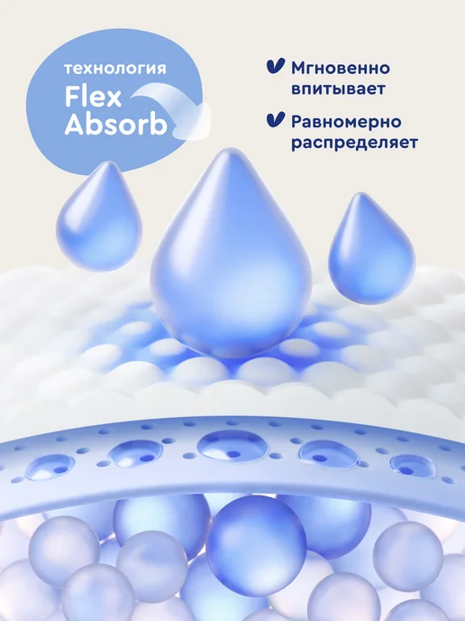 Junion Подгузники на липучках Flexy 3 размер M 6-11 кг 64 шт, 611 кг, 64 шт, фото 4