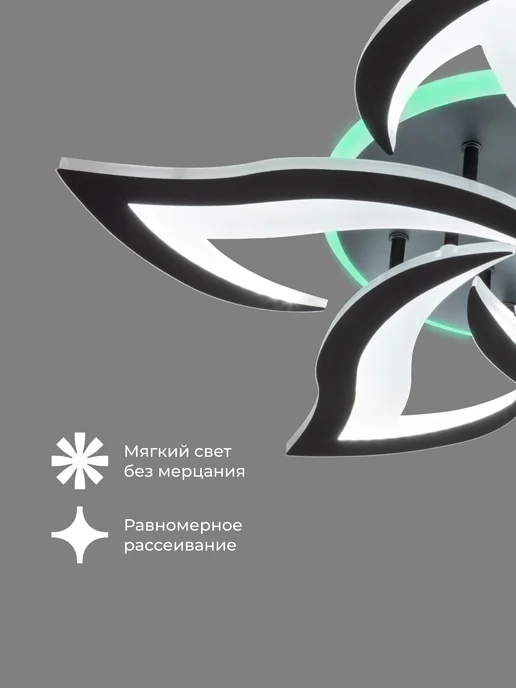 Homsly Люстра потолочная RGB 70 Вт, с пультом ДУ, ACL_048, 70 Вт, фото 5