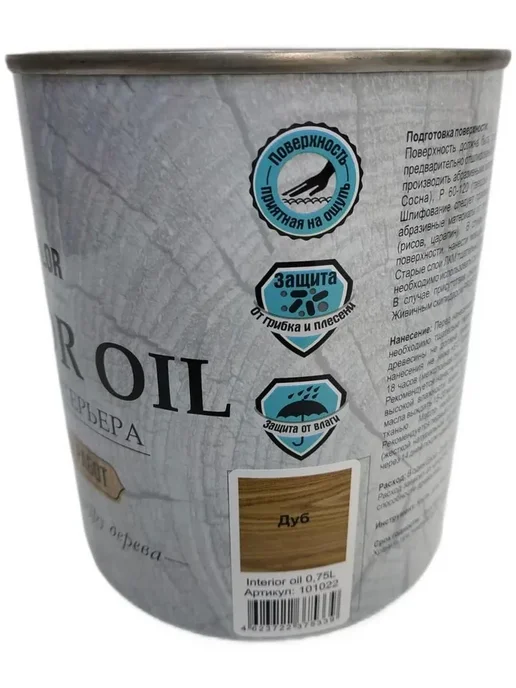 PROSTOCOLOR Масло для интерьера Interior Oil (дуб) 0,75 л, 750 мл, фото 2