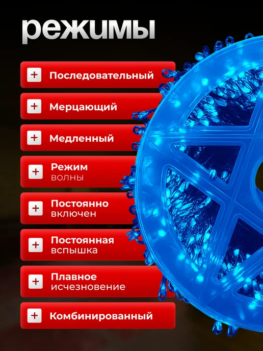Уличная гирлянда роса Хвойная лапа 30М, 100 м, фото 5