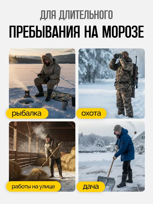 STEPWEEK Сапоги резиновые утепленные, черный, фото 2