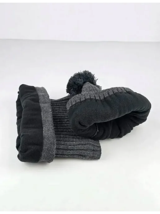 Nike Шапка со снудом подростковая, черный, фото 7
