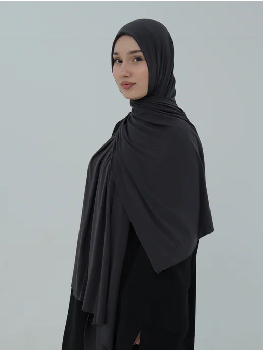 Latifa hidjab Палантин Калифорния шарф мусульманский, серый, фото 3