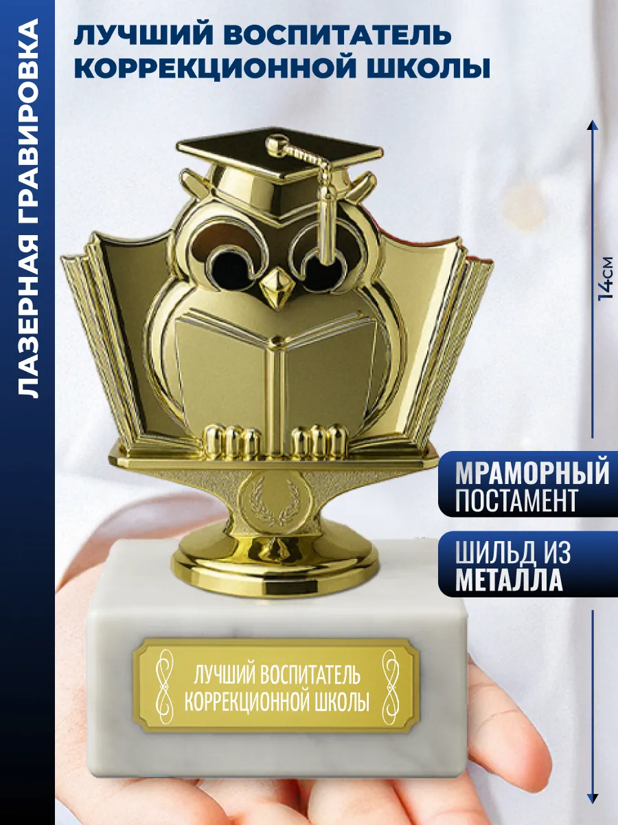 Статуэтка Учёная сова "Лучший воспитатель коррекционной