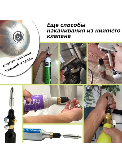 12g Перезаряжаемые капсулы из нержавеющей стали, 12 г, фото 4