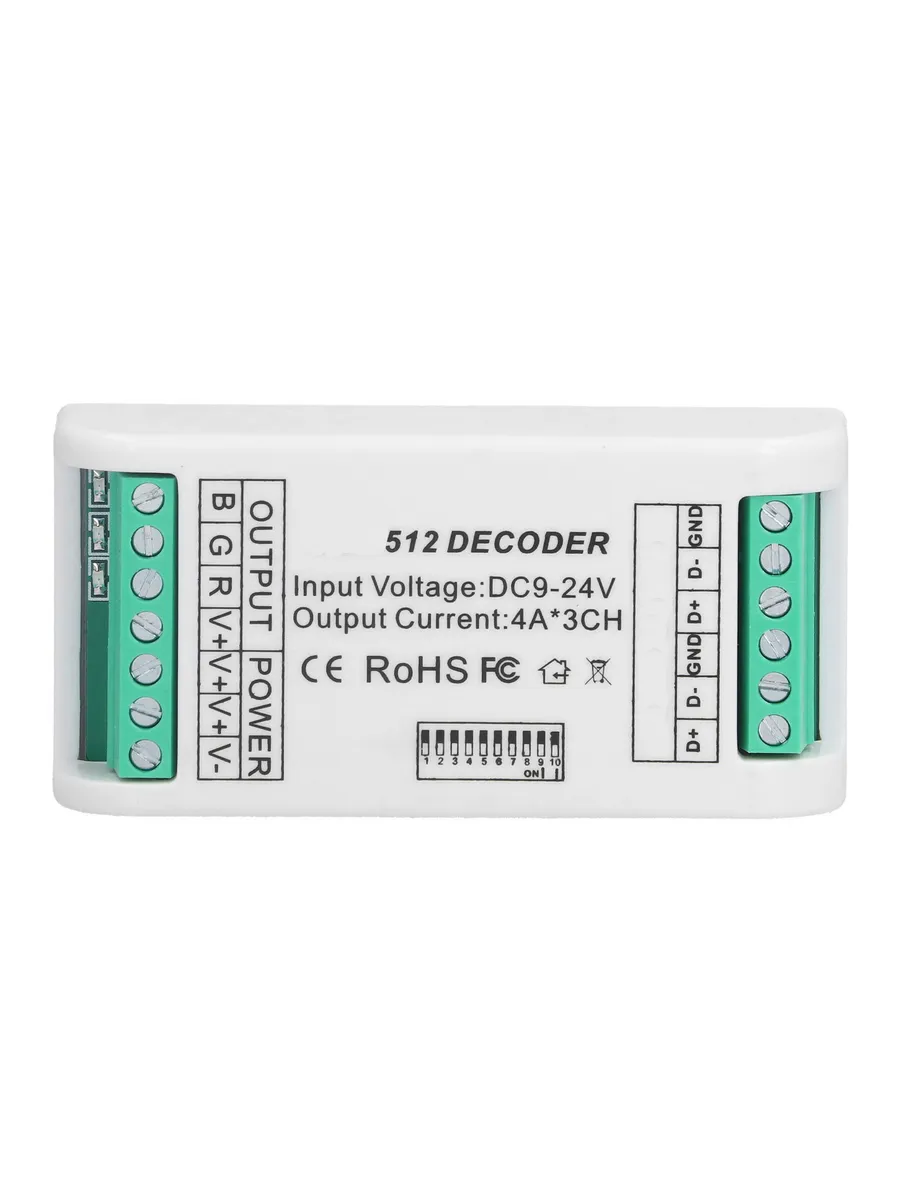 Контроллер RGB DMX512 9-24В 3 канала LED