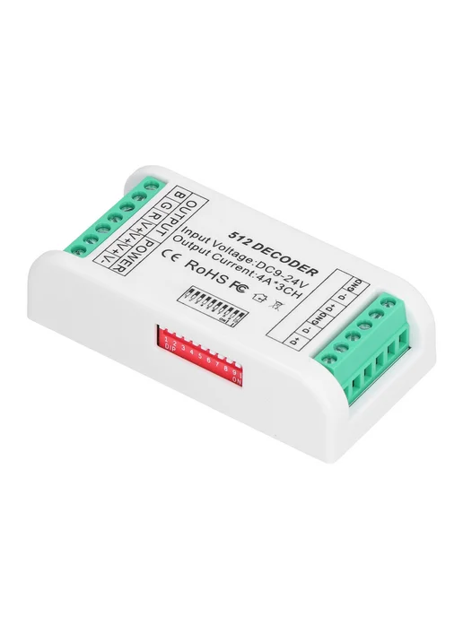 Контроллер DMX512 Декодер RGB RGBW DC12-24V 3 канала, 9-24В LED, фото 8