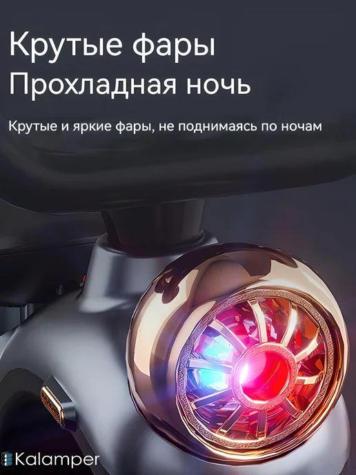 Беговел детский Kalamper, двойное колесо, серый 2 колеса, серый, фото 7