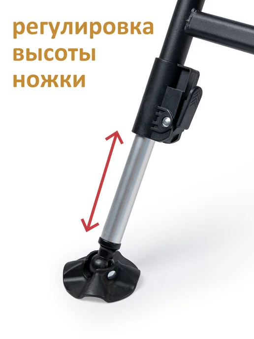 mircamping Кресло шезлонг складной для дачи отдыха, черный, фото 6