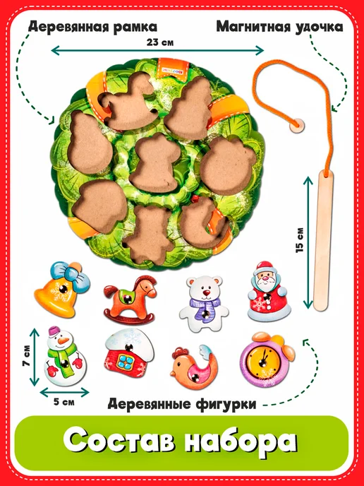 Smile Decor Рамки-вкладыши Новогодний венок, зеленый, фото 4
