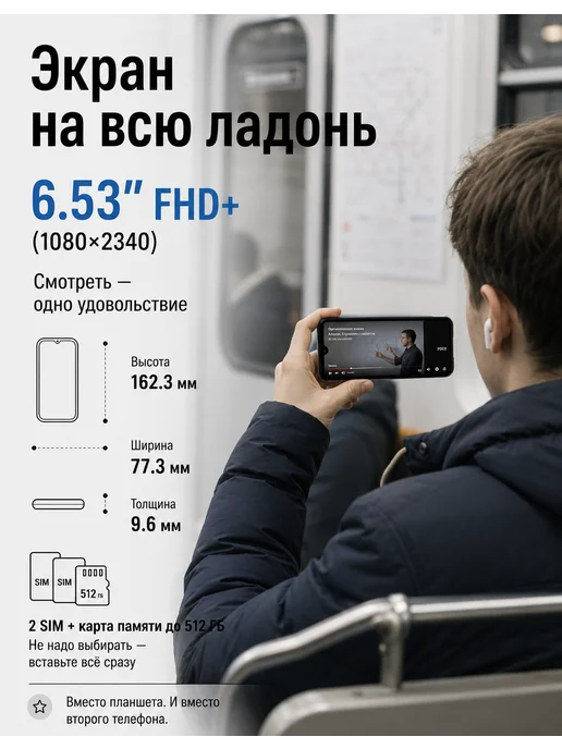 Смартфон Xiaomi Poco M3 4/128 ГБ, черный, фото 2