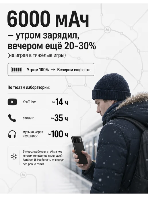 Смартфон Xiaomi Poco M3 4/128 ГБ, черный, фото 3