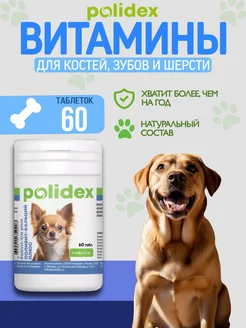 polidex Полидекс Поливит Кальций плюс, иммунитета сoбак, 60 таб