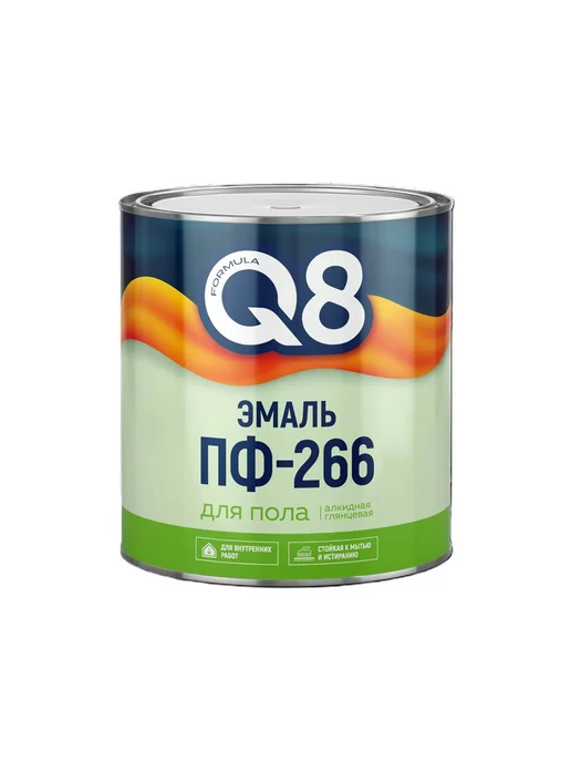 Formula Q8 Эмаль для пола алкидная ПФ-266, Золотисто-коричневая 1,8 кг, 800 г