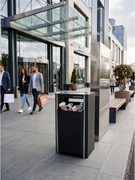 Mebel_Park32 Урна уличная металлическая с опрокидыванием, серый, фото 6