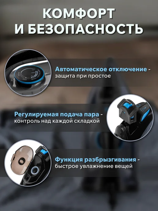 Normann Утюг паровой для одежды AIR-508 N16023-1, черный, фото 4