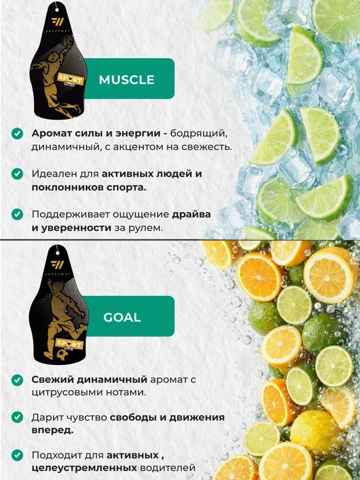 FRESH WAY Ароматизатор в машину в виде елочки Sport, набор 6 штук, синий, фото 2