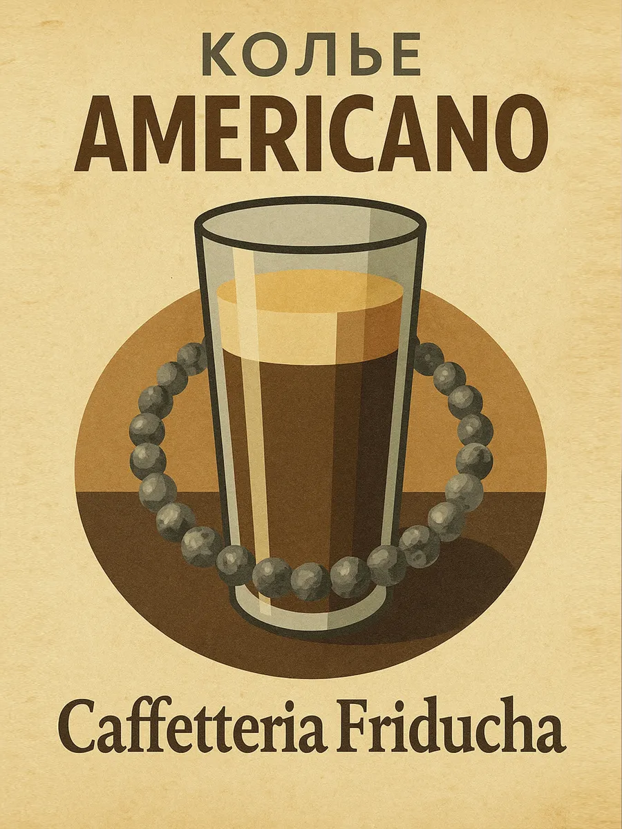 Колье Americano из серых каменных бусин