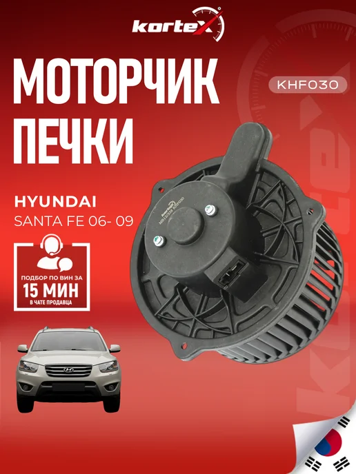 Kortex Моторчик печки Хендай Санта Фе с крыльчаткой, вариант