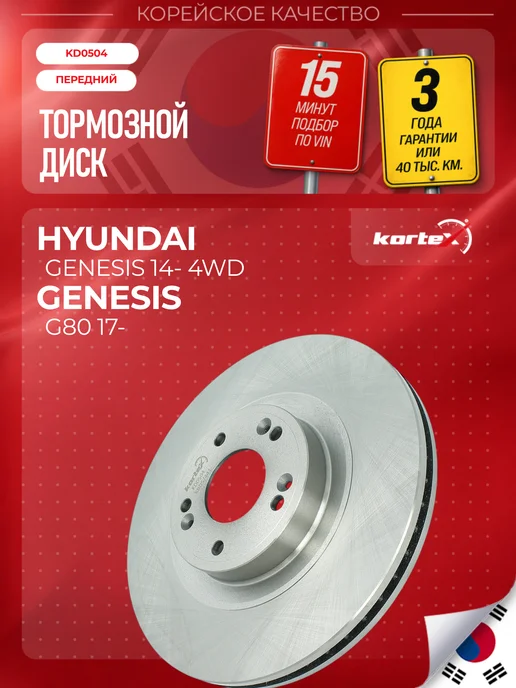 Kortex Тормозной диск 14- R18 4WD 145 R18 передний вентилируемый, вариант