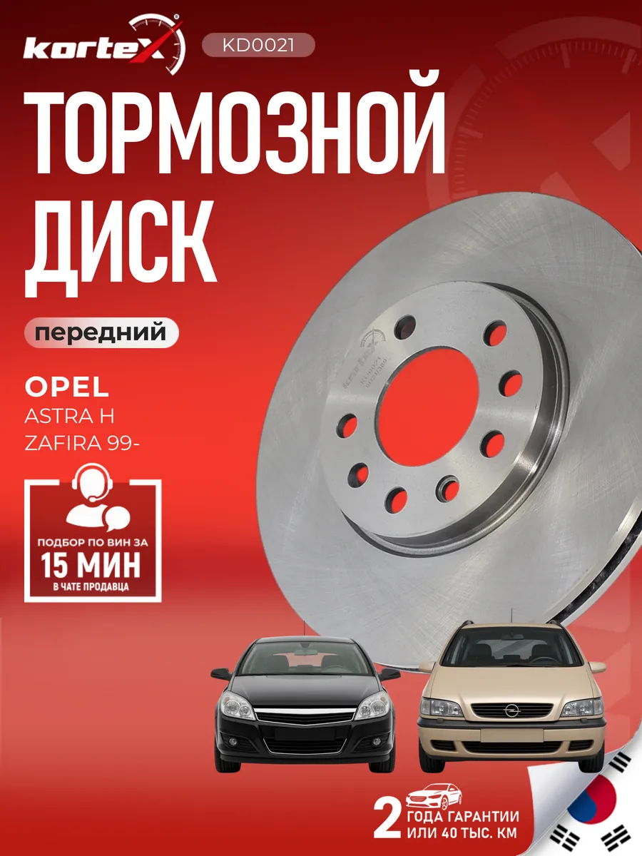 Тормозной диск Опель Астра H передний вентилируемый