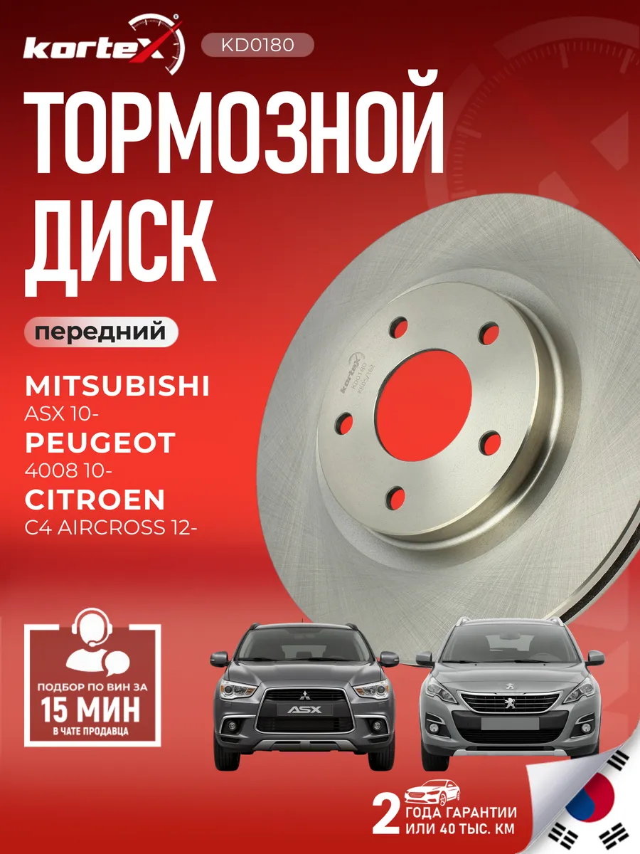 Тормозной диск Mitsubishi ASX Пежо 4008 передний
