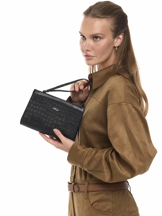 Solo true bag Клатч женский компактный вечерний Solo, черный, фото 2
