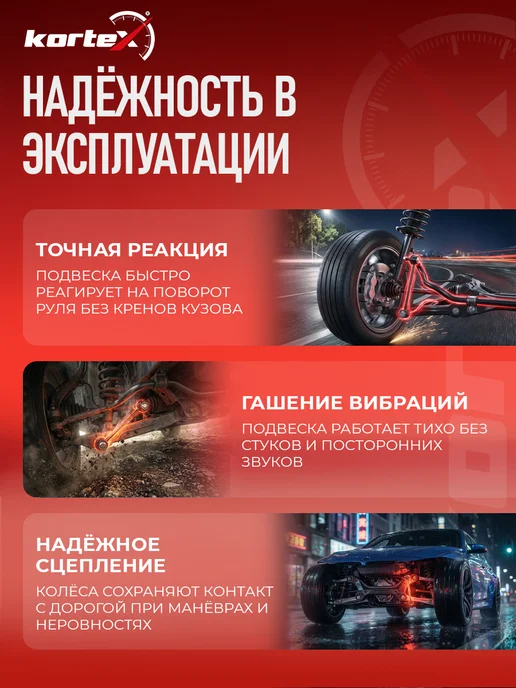 Kortex Стойка стабилизатора СсангЙонг Актион 2 перед левая правая, вариант, фото 8