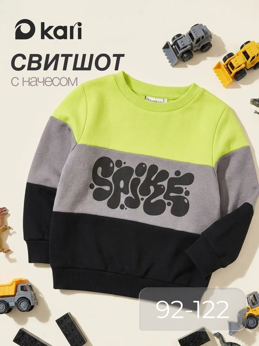 Свитшот для мальчика утепленный с начесом