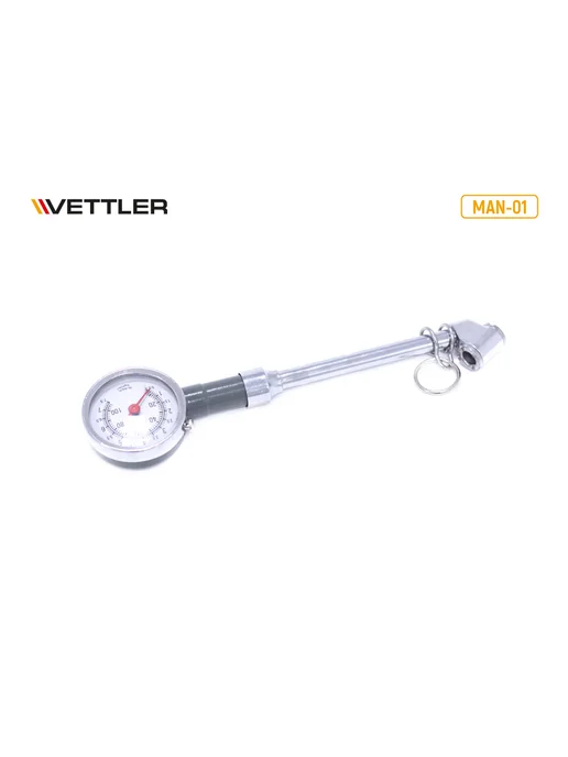 VETTLER Манометр шин до 7 атм стрелочный, черный