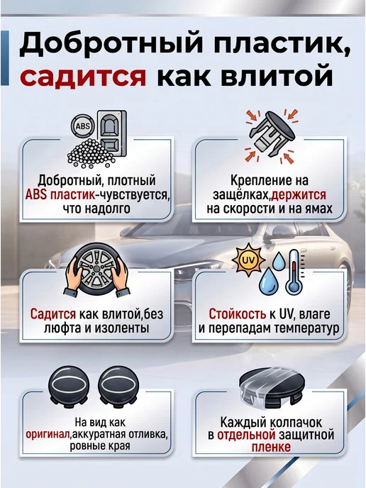 BMW Колпачки на литые диски БМВ F серия 65 мм, 68, фото 3