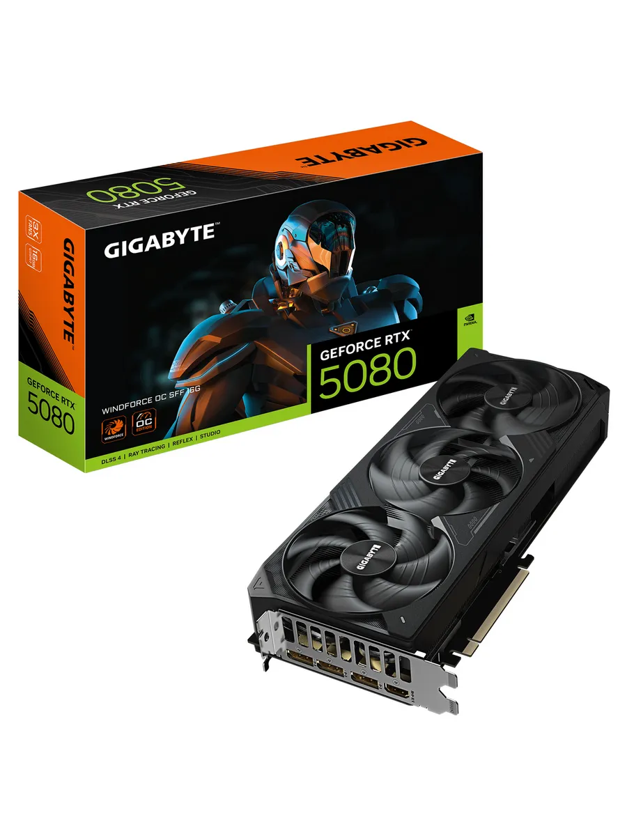 Видеокарта RTX 5080 16 ГБ RTL (GV-N5080WF3OC-16GD)