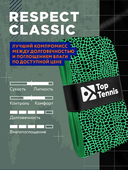 Top Tennis Намотка для теннисной ракетки обмотка 4шт wild RESPECT, 4 шт, фото 3