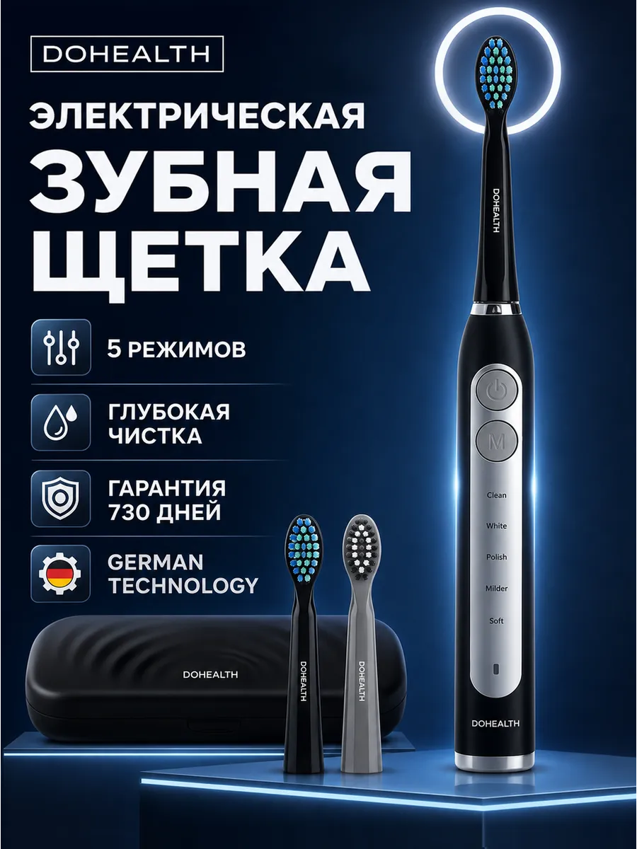 Зубная щетка электрическая звуковая