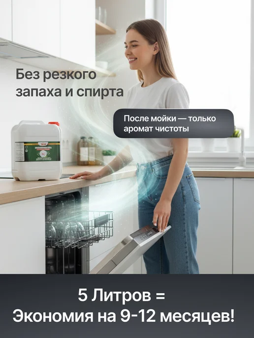 ЖУИ Ополаскиватель для посудомоечных машин 5 литров, 5 л, фото 4