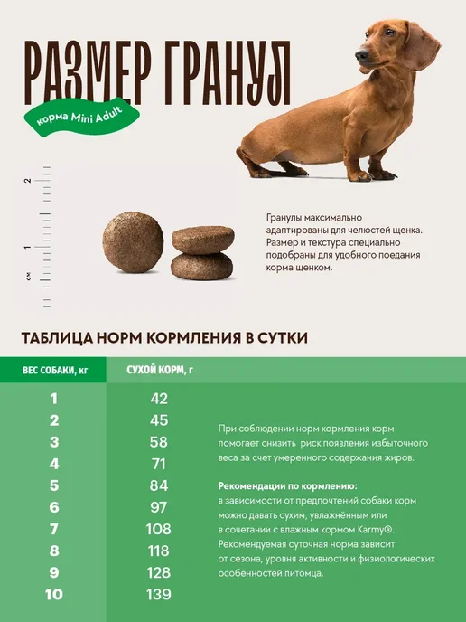 Сухой корм KARMY для собак, взрослые, мелкие, индейка, 2 кг, фото 5