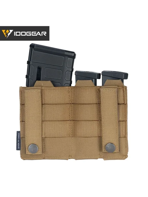 IDOGEAR LSR Тактический тройной подсумок 9mm 5.56 Molle, вариант, фото 2