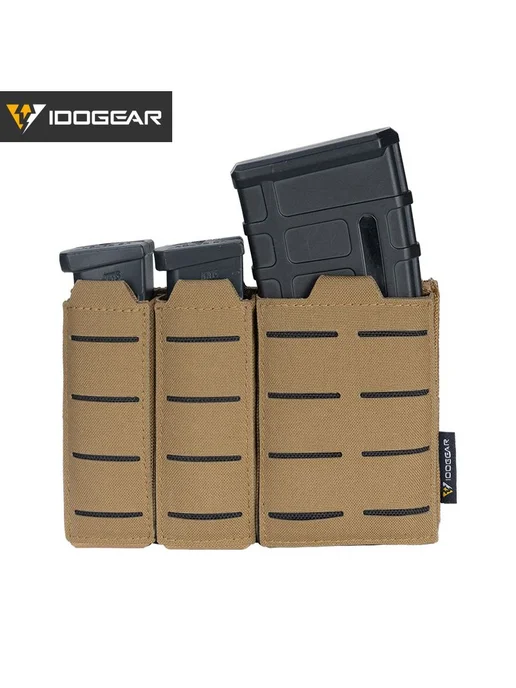 IDOGEAR LSR Тактический тройной подсумок 9mm 5.56 Molle, вариант, фото 3