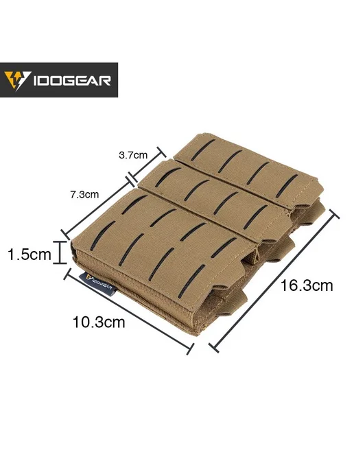 IDOGEAR LSR Тактический тройной подсумок 9mm 5.56 Molle, вариант, фото 4
