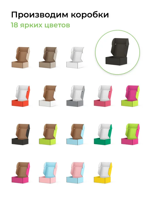 BoxStore коробки 22х5х5 см, 30 шт, цвет чёрный чёрный, 5x5 см, 30 шт, фото 2