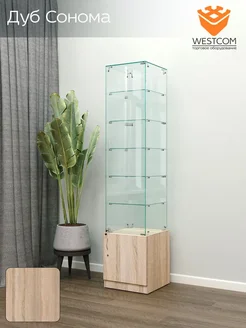 WESTCOM.RU Витрина "ИСТРА" №506 (зад - стекло), Дуб Сонома