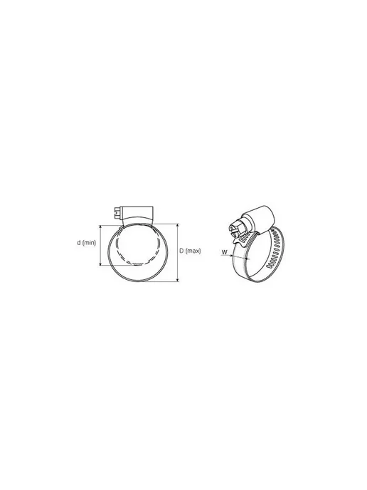 Fortisflex Хомуты червячные PL-9 W1 (Ø 100-120 мм) 5 шт, 5 шт, фото 2