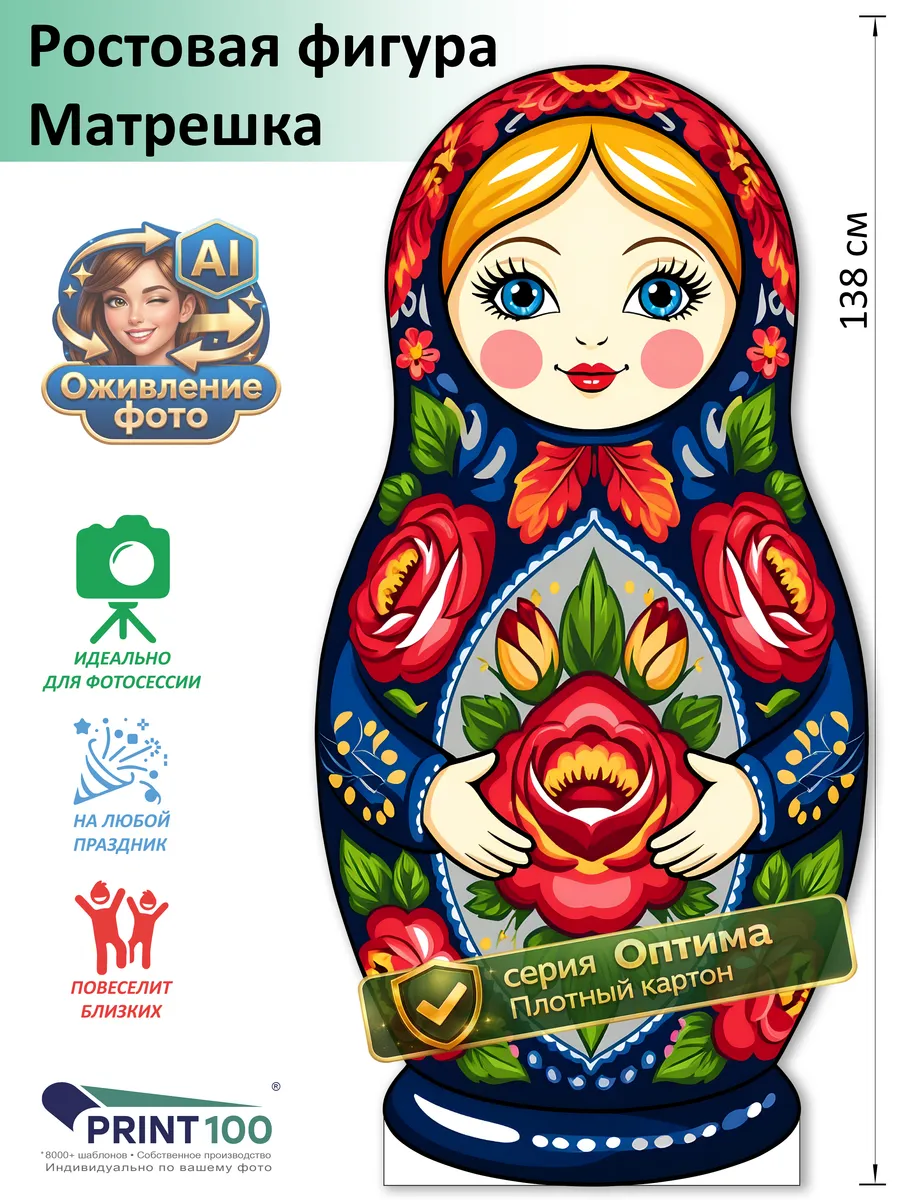 Матрешка вид 2 Ростовая фигура