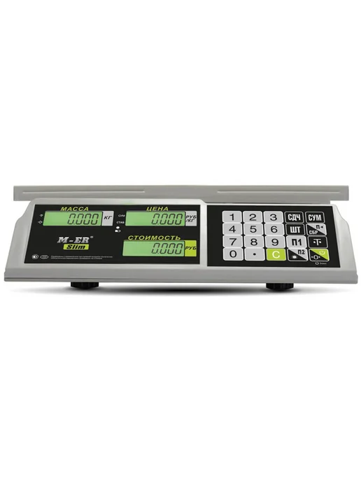 Mertech Весы торговые M-ER 326AC-32,5 Slim, настольные, LCD, 132 г, фото 2