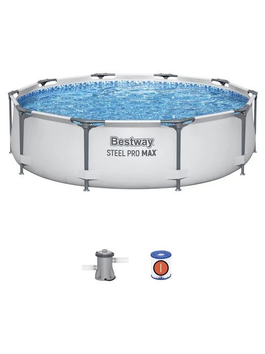 Bestway Каркасный бассейн фильтр-насос 1249 л ч Steel Pro Max 305х76, 305x76, 1249 л, фото 2
