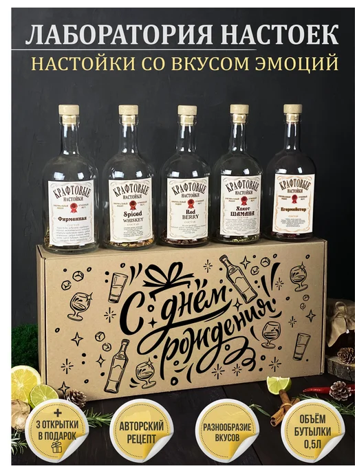Wood Story Именной набор для приготовления настоек подарочный, вариант, фото 2
