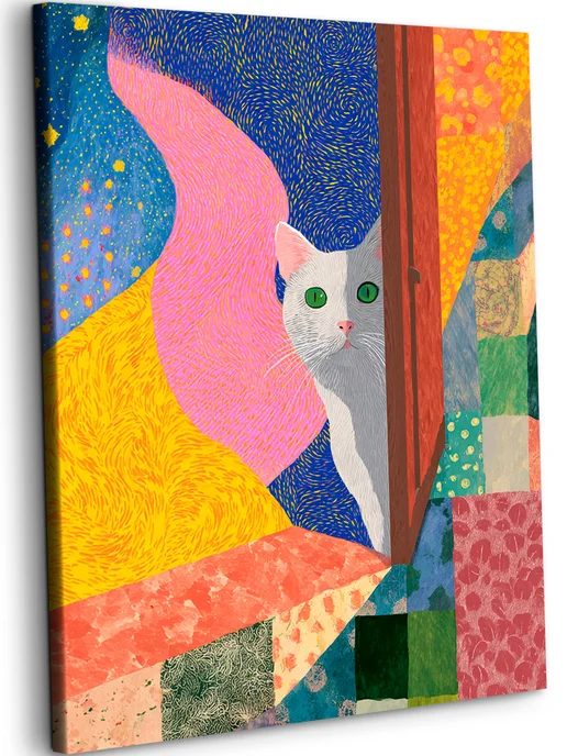Art on Canvas Кот Картина по номерам на холсте 40х50 см, 40x50 см, фото 2