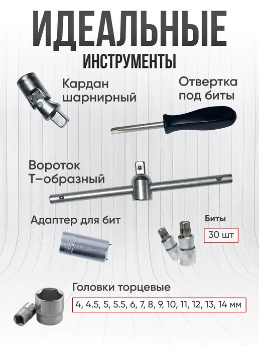 NORD STERN Набор инструментов для дома 62 предмета, черный, фото 5
